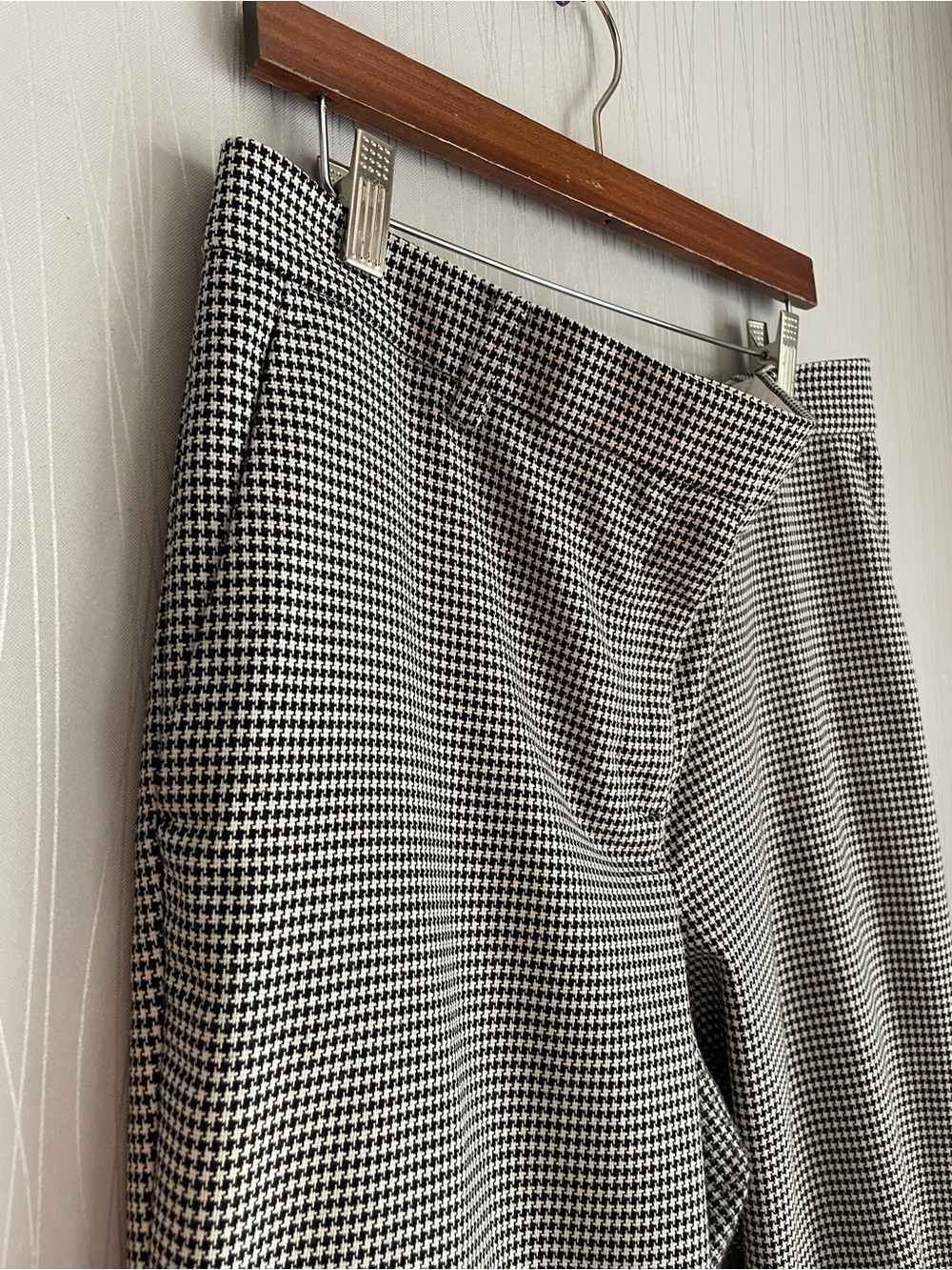 Ann Taylor Eva Houndstooth Ankle Pants Women’s Size 12 Black White Career Work - Picture 4 of 9